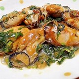 牡蠣と大根菜のオイスター炒め